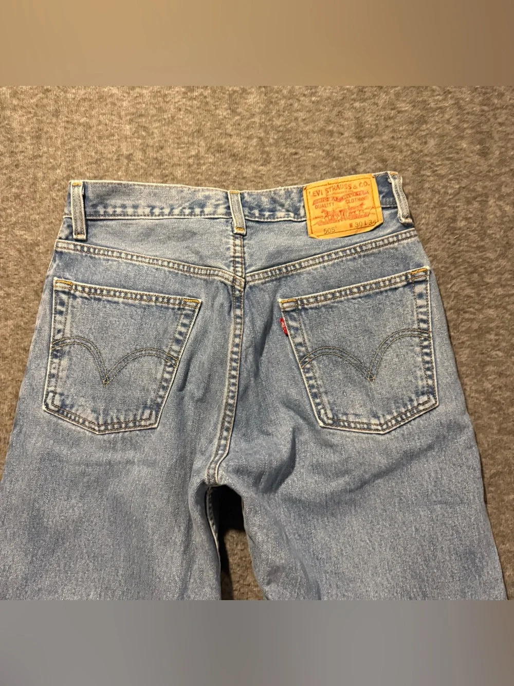 Levis 505 Vtg Jeans Mens 30x34 blue Regular Straight Fit Y2K Cotton Durable
